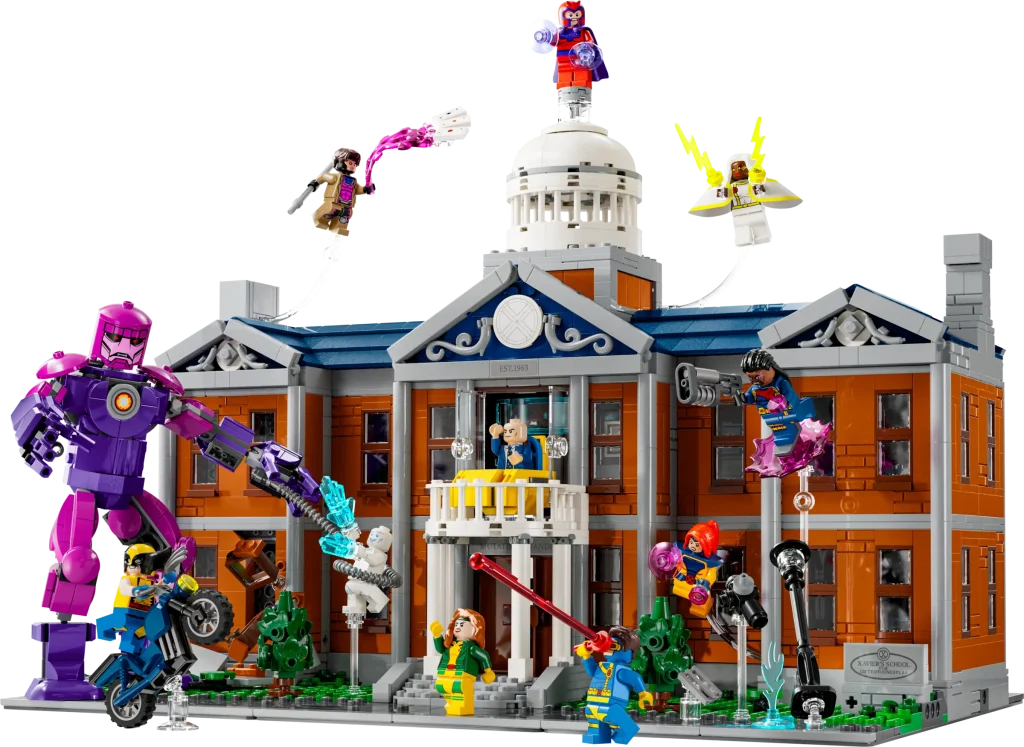 Mansion LEGO 76294 X-Men avec professeurs et élèves mutants en briques